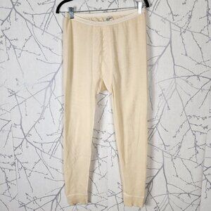 Gernora Vintage Ivory 100% Wool Knit Baselayer Longjohns